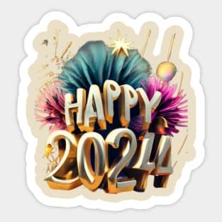 Happy New Year 2024 Sticker